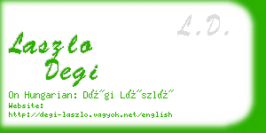 laszlo degi business card